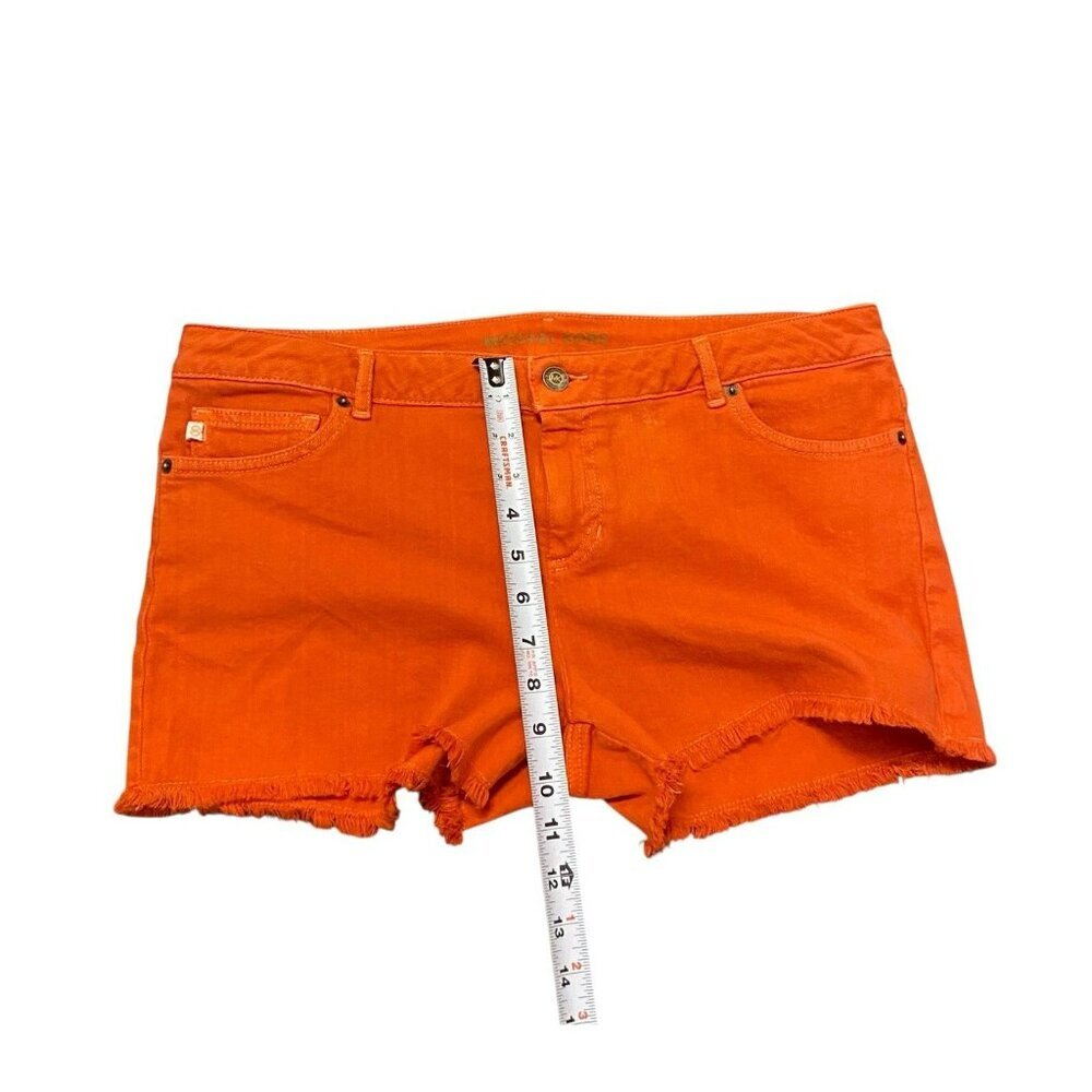 Michael Kors Shorts Denim Women’s‎ 10 Orange 3” Inseam Frayed Hem $80 NWT - Picture 4 of 8
